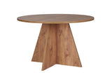 Dining tables - Dining room table round Pine melamine - 120 cm - Mary - Dimehouse