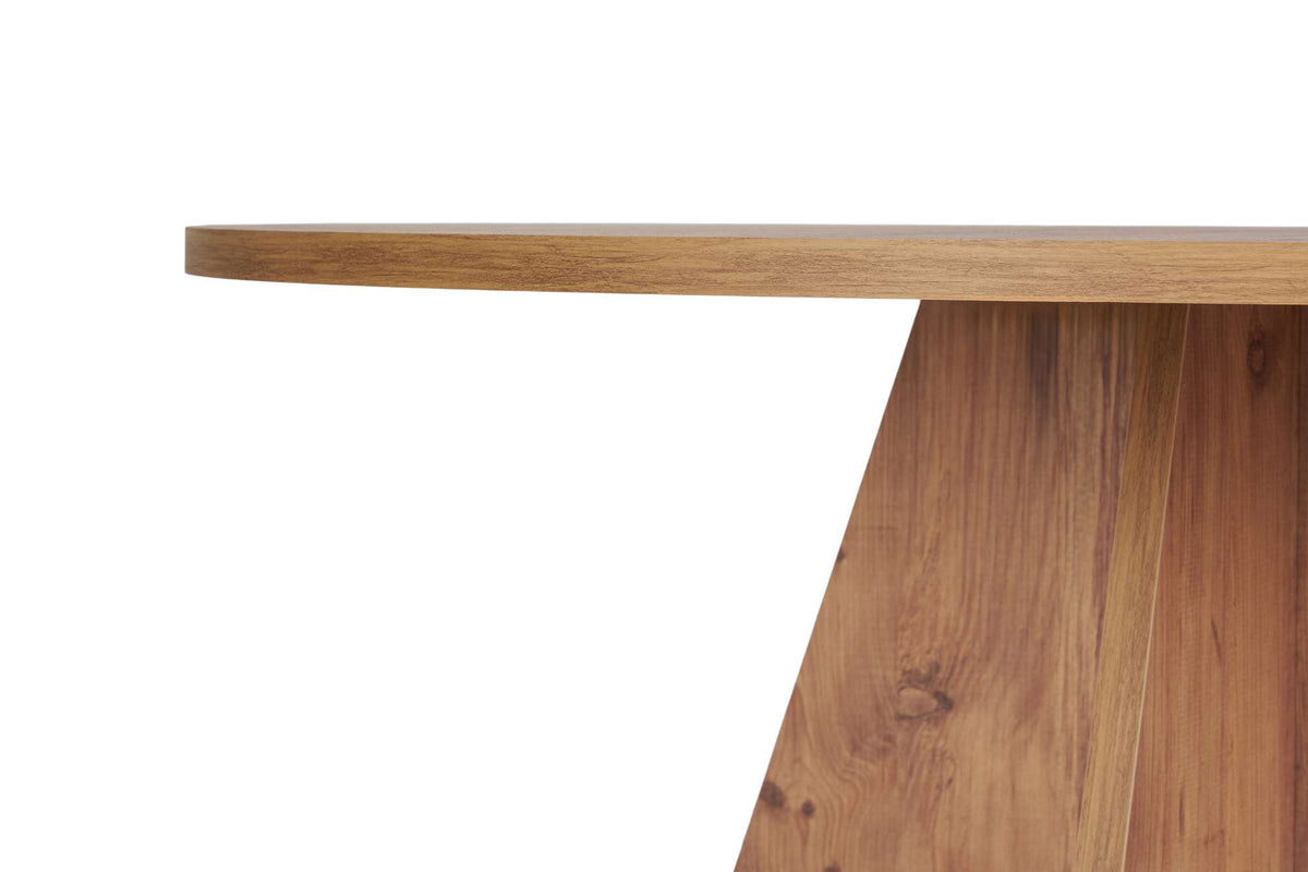 Dining tables - Dining room table round Pine melamine - 120 cm - Mary - Dimehouse