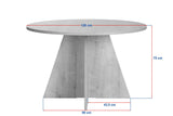 Dining tables - Dining room table round Walnut - 120 cm - Mary - Dimehouse