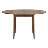 Dining tables - Dining table Walnut Melamine extendable 100 - 130 cm - Vienna - Dimehouse