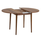 Dining tables - Dining table Walnut Melamine extendable 100 - 130 cm - Vienna - Dimehouse