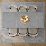 Dining tables - Dining table Sintered Stone Marble Look Gray - Jules - Dimehouse