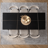 Dining tables - Dining table Sintered Stone Marble look Black - Jules - Dimehouse