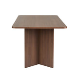Dining tables - Dining table Walnut Melamine rectangular 180x89.5x75 cm - Linova - Dimehouse
