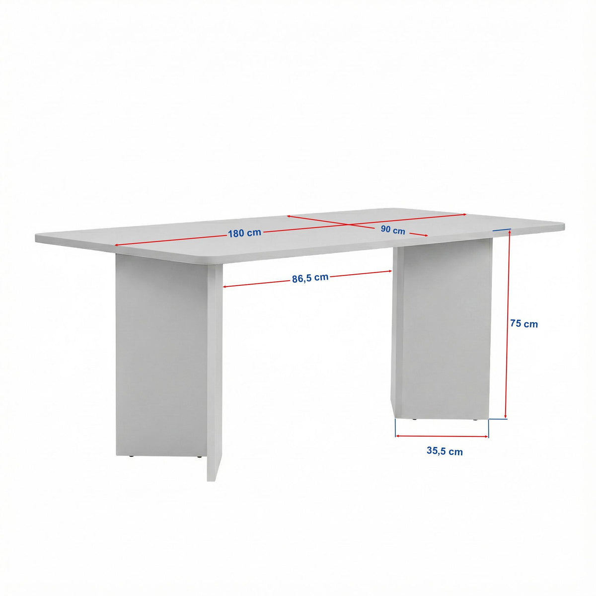 Dining tables - Dining table Black Melamine rectangular 180x89.5x75 cm - Linova - Dimehouse