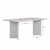 Dining tables - Dining table Black Melamine rectangular 180x89.5x75 cm - Linova - Dimehouse