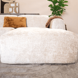 Banken-Hoekbank beige chenille stof - 292x170 cm - Shane - rechts-Dimehouse