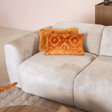 Banken-Hoekbank beige chenille stof - 292x170 cm - Shane - rechts-Dimehouse