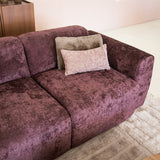 Banken-Hoekbank paars chenille stof - 292x170 cm - Shane - links-Dimehouse
