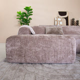 Banken-Hoekbank taupe chenille stof - 272x170 cm - Shane - links-Dimehouse