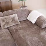 Banken-Hoekbank taupe chenille stof - 292x170 cm - Shane - rechts-Dimehouse
