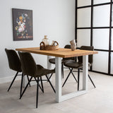 Dining tables - Dining table Rover Oak U - leg White - Dimehouse