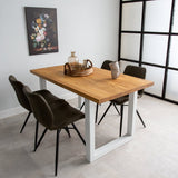 Dining tables - Dining table Rover Oak U - leg White - Dimehouse
