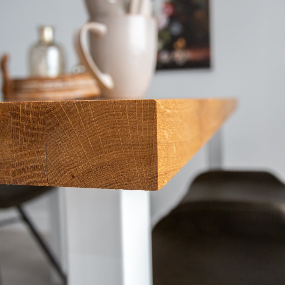 Dining tables - Dining table Rover Oak U - leg White - Dimehouse