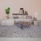 Banken-Hoekbank zand chenille stof - 272x170 cm - Shane - links-Dimehouse