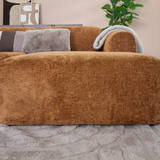 Banken-Hoekbank oker chenille stof - 292x170 cm - Shane - rechts-Dimehouse