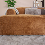 Banken-Hoekbank oker chenille stof - 292x170 cm - Shane - links-Dimehouse