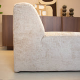 Fauteuil beige chenille stof Shane