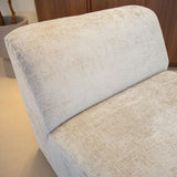 Fauteuil beige chenille stof Shane