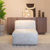 Fauteuil beige chenille stof Shane