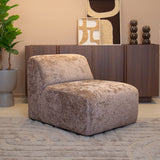 Fauteuil taupe chenille stof Shane