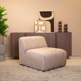 Fauteuil zand chenille stof Shane