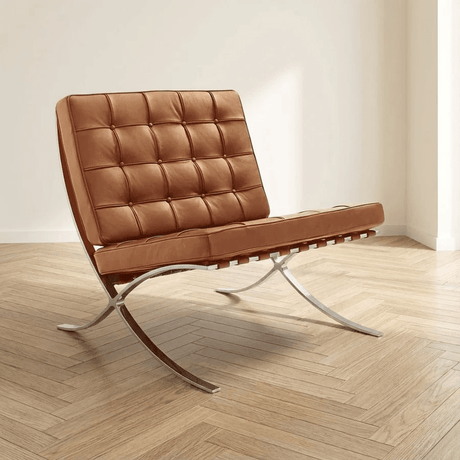 Armchairs - Design armchair cognac premium leather Expo - Dimehouse