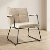 Hailey armchair beige chenille mood photo in a modern interior