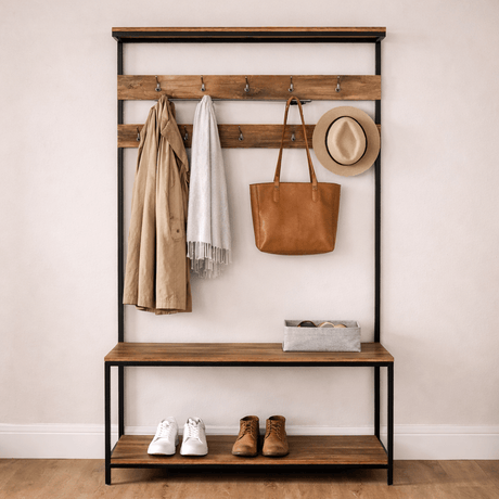 Coat Racks - Wardrobe Furniture Coat Rack Natural Green - Dimehouse