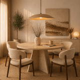 Hanging lamps - Hanging lamp beige carbon concrete shade - robust - 58 cm - Flowing - Dimehouse