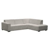 Sofas - Corner sofa beige super soft ribbed fabric Gavi - right - Dimehouse