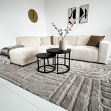 Sofas - Corner sofa cream super soft ribbed fabric Gavi - left - Dimehouse