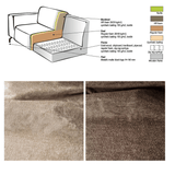 Sofas - Corner sofa with high legs taupe velvet Chloe - left - Dimehouse