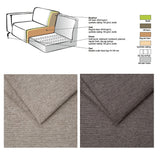 Sofas - Corner sofa taupe chenille mottled Ravi – left - Dimehouse