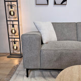 Sofas - Corner sofa gray chenille mottled Ravi – right - Dimehouse