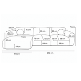 Sofas-Corner sofa sand bouclé fabric - 292x169 cm - Shane - right-Dimehouse