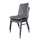 Dining room chairs - Dining room chair Noan Microfibre Anthracite - Without Armrests - Dimehouse