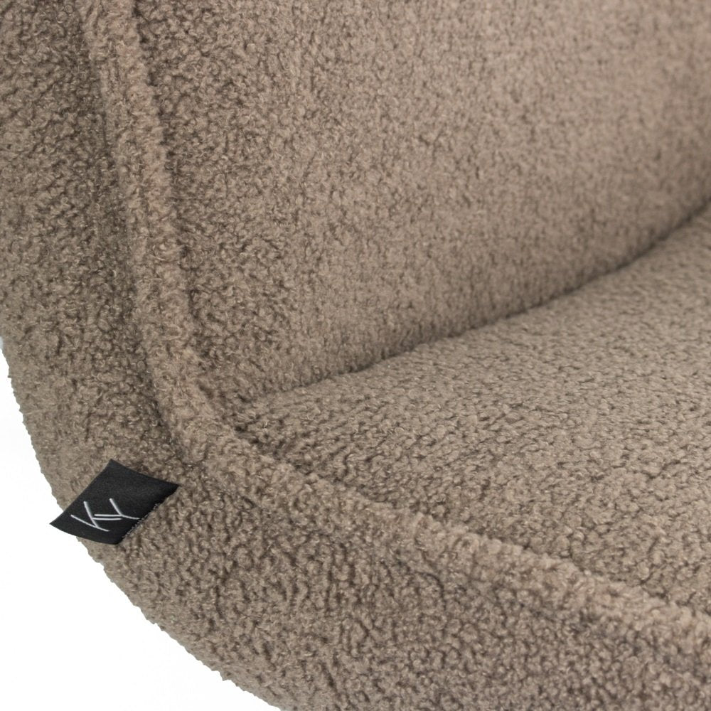 Armchairs - Swivel armchair Marijn teddy taupe - Dimehouse