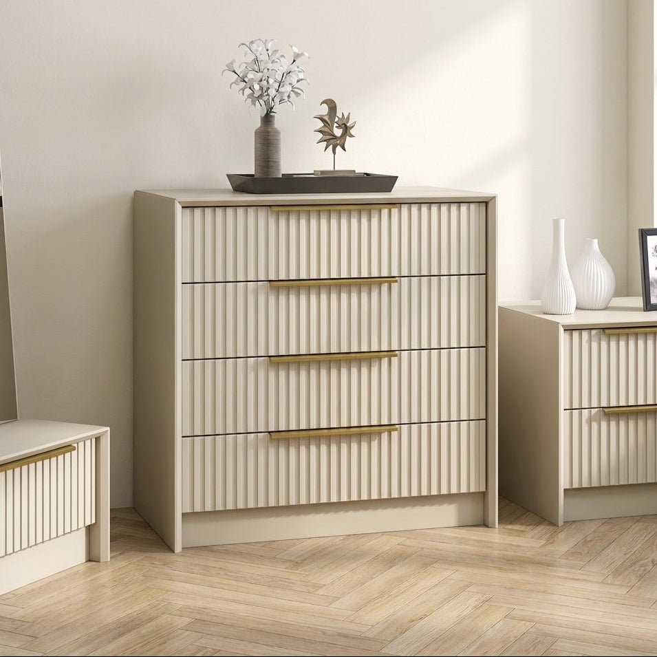 Chest of drawers Kala Luxury Stone Melamine 72x77x45 cm atmospheric photo in a modern interior
