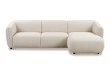 Sofas - Corner sofa organic shape cream bouclé Sophie - right - Dimehouse