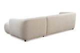 Sofas - Corner sofa organic shape cream bouclé Sophie - right - Dimehouse