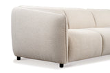 Sofas - Corner sofa organic shape cream bouclé Sophie - right - Dimehouse