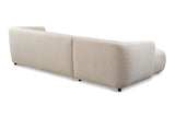 Sofas - Corner sofa organic shape cream bouclé Sophie - left - Dimehouse