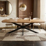 Dining tables - Dining table Mikkel Oak Danish Oval Matrix Frame Large - Dimehouse