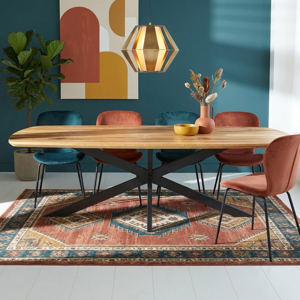 Dining tables - Dining table Mikkel Oak Danish Oval Matrix Frame Large - Dimehouse