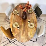 Dining room chairs - Modern Dining room chair Sand color Bouclé Fabric Sway - Chrome Frame - Without Armrests - Dimehouse