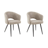 Dining room chairs - Set of 2 dining room chairs Cargo Bouclé Sand - Dimehouse