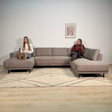 Sofas - Modern U - Sofa Corner Sofa Taupe Fabric - Right - 310x197x142 cm - Aniko - Dimehouse