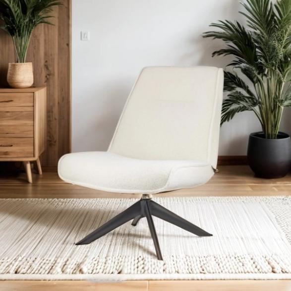 Armchairs - Marijn teddy natural swivel armchair - Dimehouse