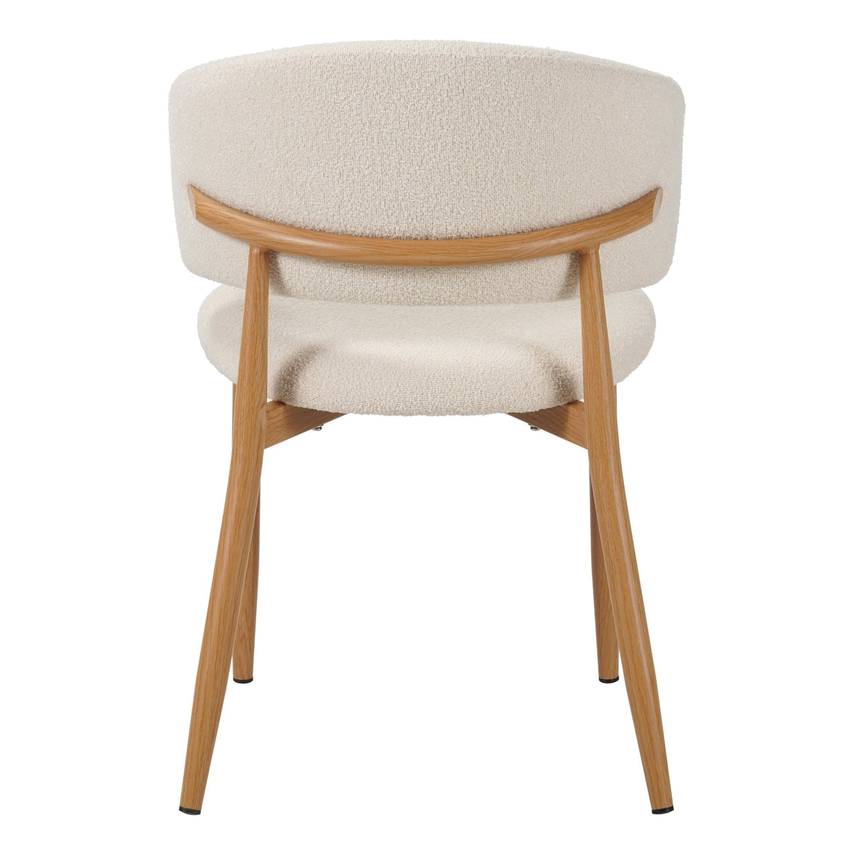 Dining room chairs - Japandi Dining room chair Yuka Beige - Oak look Frame - Dimehouse
